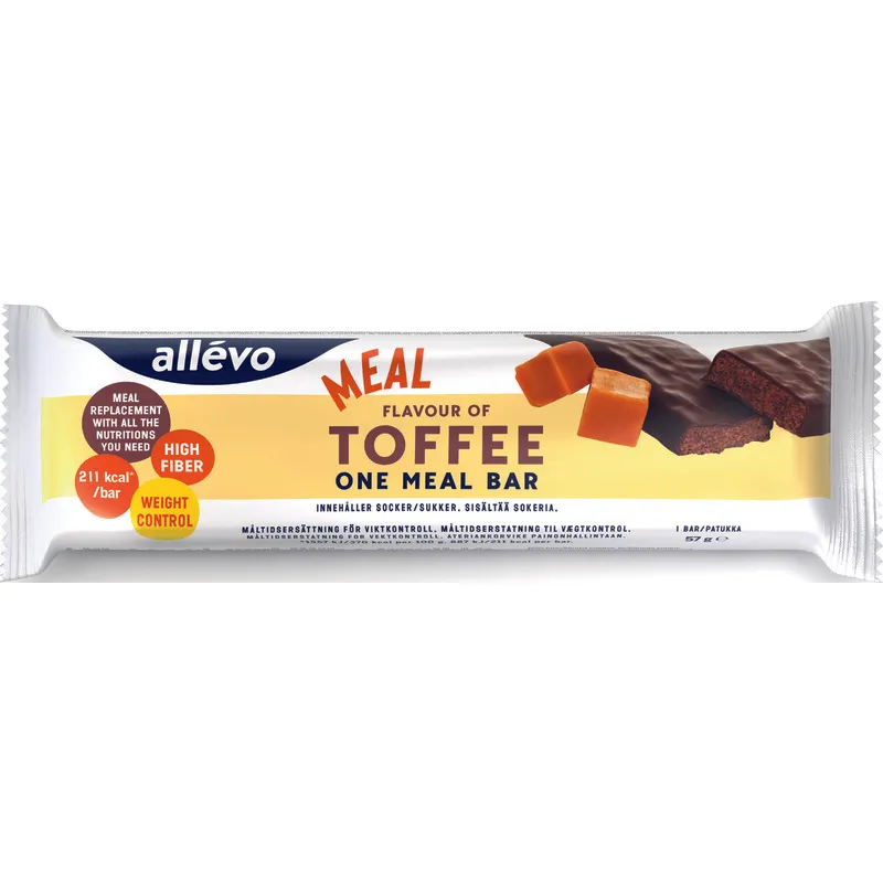 Allevo One Meal Bar, Toffee, 1 st