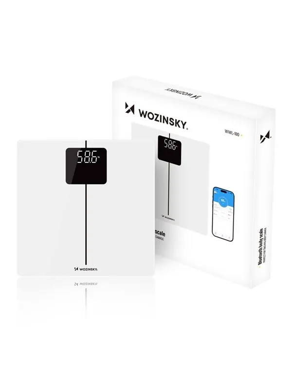 Wozinsky WIWL-180 Smart Bluetooth-badrumsvåg - Vit