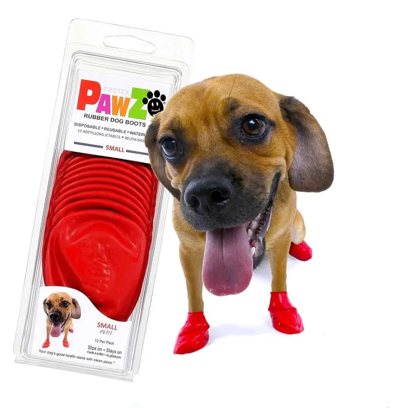 PawZ Pawz hundskor, S, 6,4 cm, röd 12 st