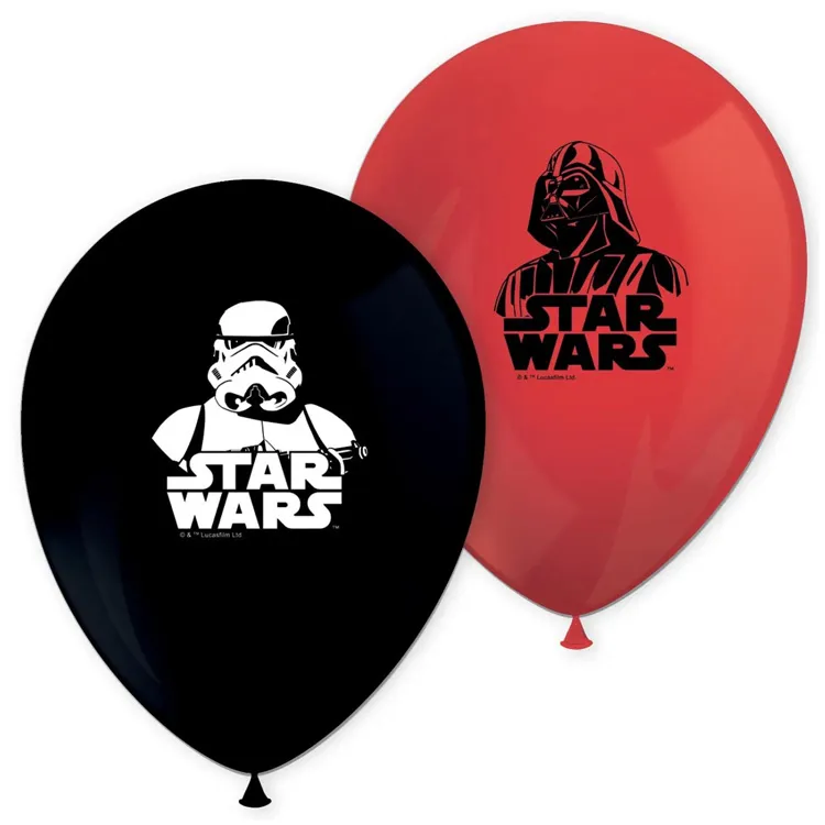 Star Wars Ballonger Svart & Röd 8-pack