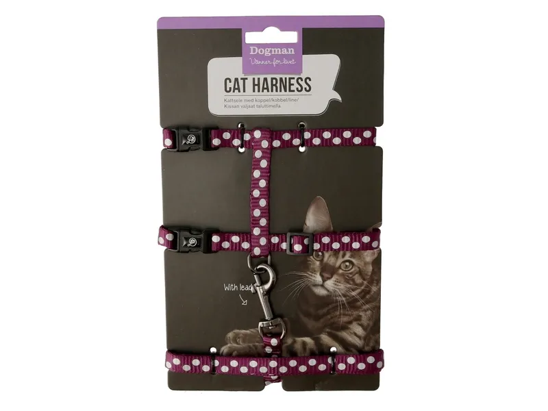 Dogman Kattsele-set Dot Lila