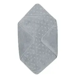 Babyhandduk med huva, 100×100 cm – Jasmin blue