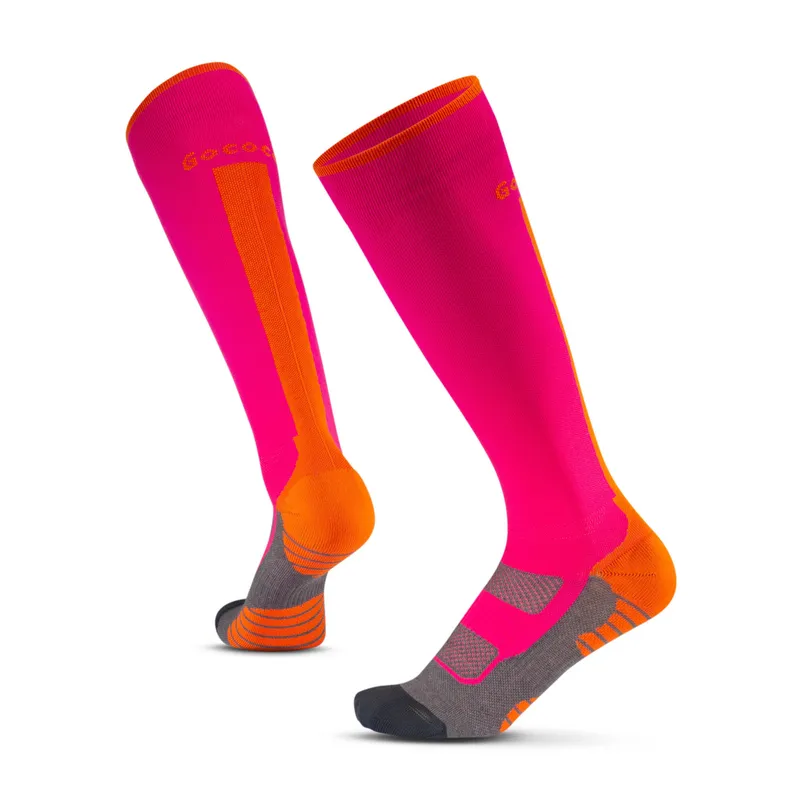 Gococo Compression Superior Cerise/Orange – Kompressionsstrumpa