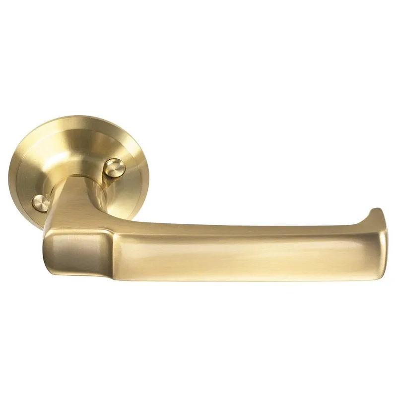 ASSA 6647 Dörrhandtag PP, 40-75 mm, 2-pack Mattborstad mässing