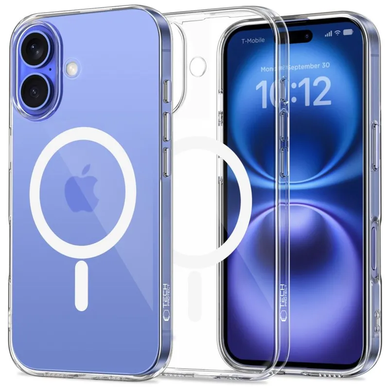 Tech-Protect Mobilskal till iPhone 16 Magsafe Flexair - Clear