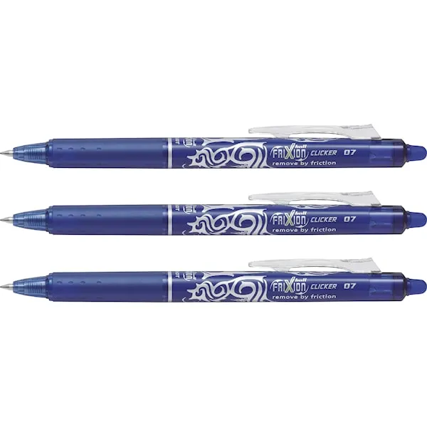 Bläckpenna Frixion Clicker 3-p Blå, Pilot
