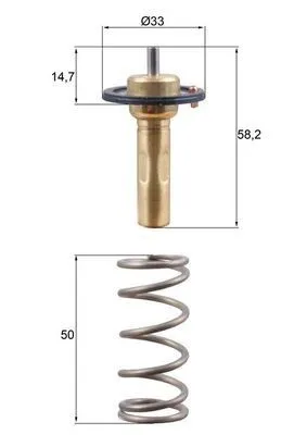 Termostat, kylvätska MAHLE TX 265 89D