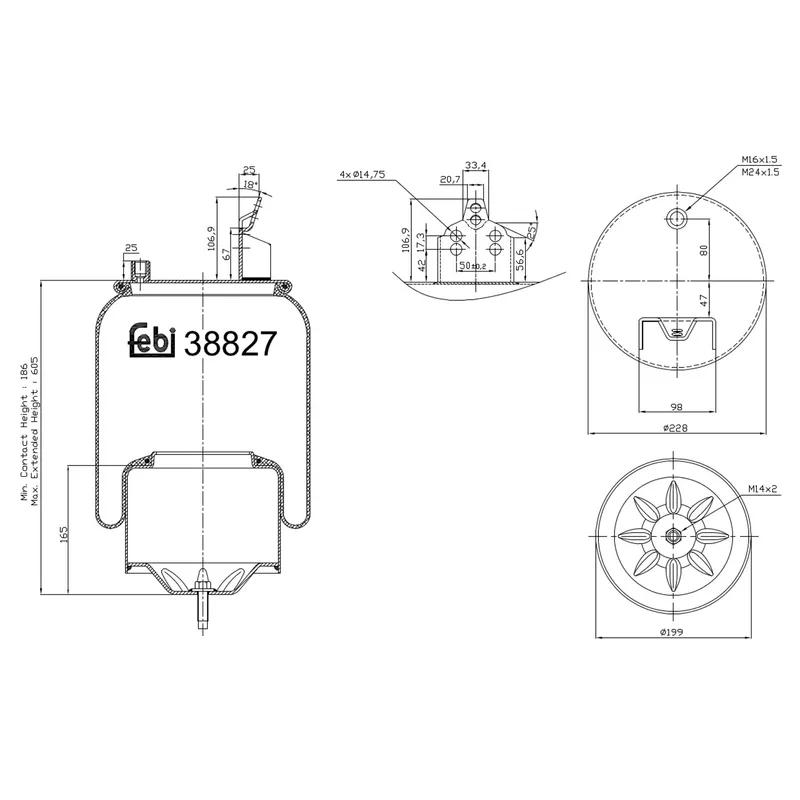 Luftbälg FEBI BILSTEIN 38827