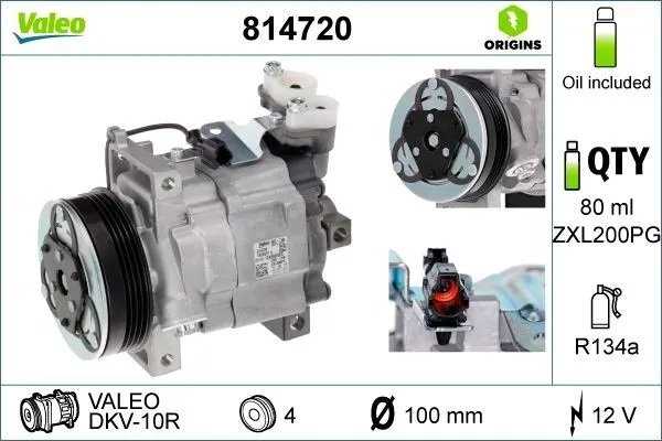 AC-kompressor VALEO 814720