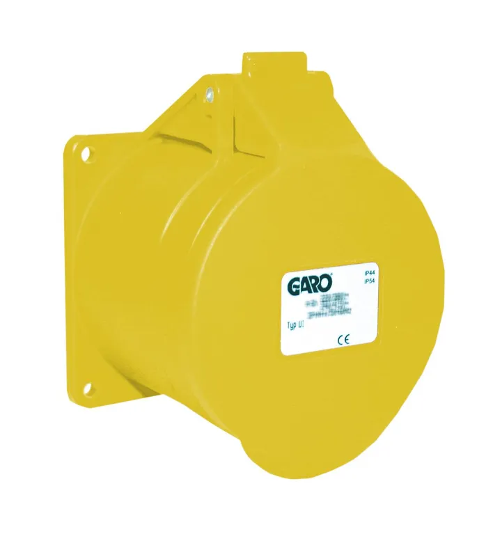 Garo UI 216-4 S Paneluttag IP44, 3-polig, 16A Gul, 4 h