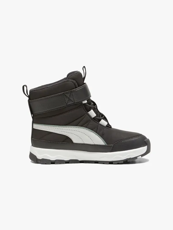 Puma Evolve Puretex AC PS Vinterkängor, Black/Ash Grey/White, 29