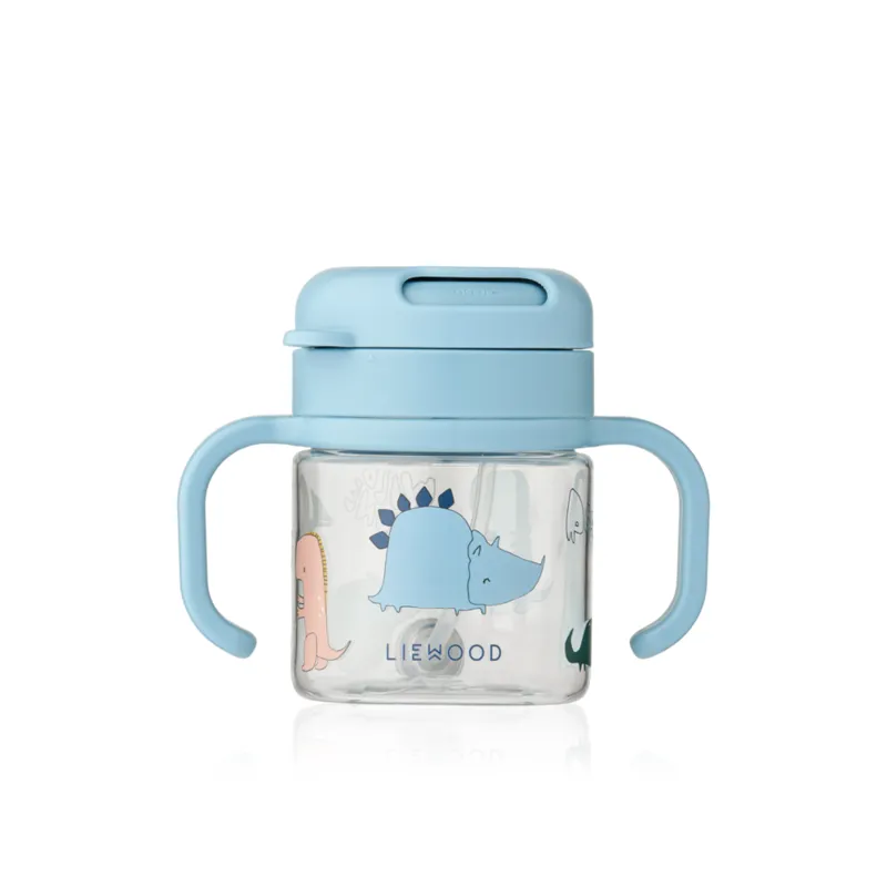 Köp 2 få 20% | LIEWOOD Kai Sugrörsmugg Tritan Dino Roar/Sandy 280 ml