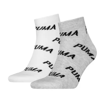 Puma Strumpor 2P BWT Quarter Sock Vit/Grå Strl 35/38