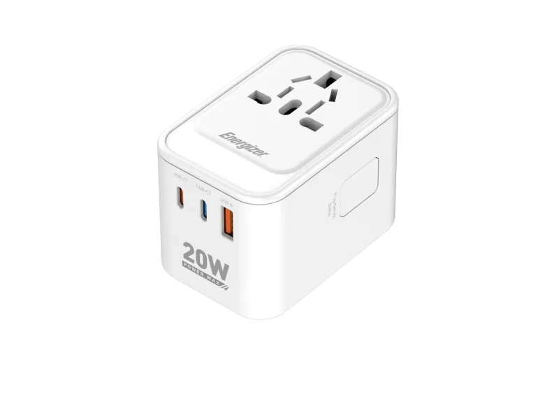 Energizer Global Reseadapter - 20W - PD - 2x USB-C + USB-A