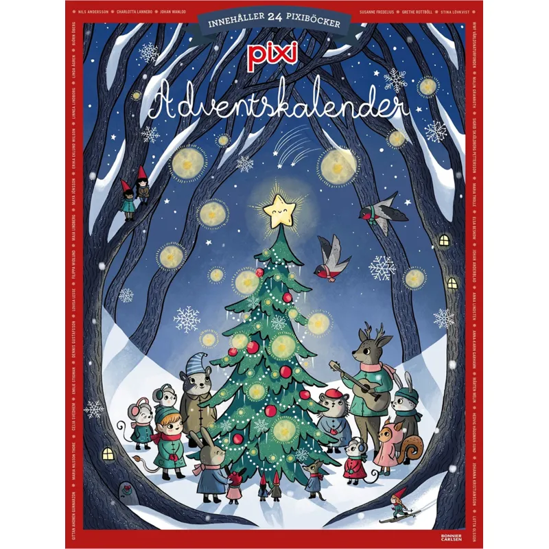 Pixi adventskalender 2025 : Med böcker av Maria Trolle, Maria Nilsson Thore, Johan Anderblad, Filippa Widlund, Mårten Melin Elsa Beskow, Lotta Olsson