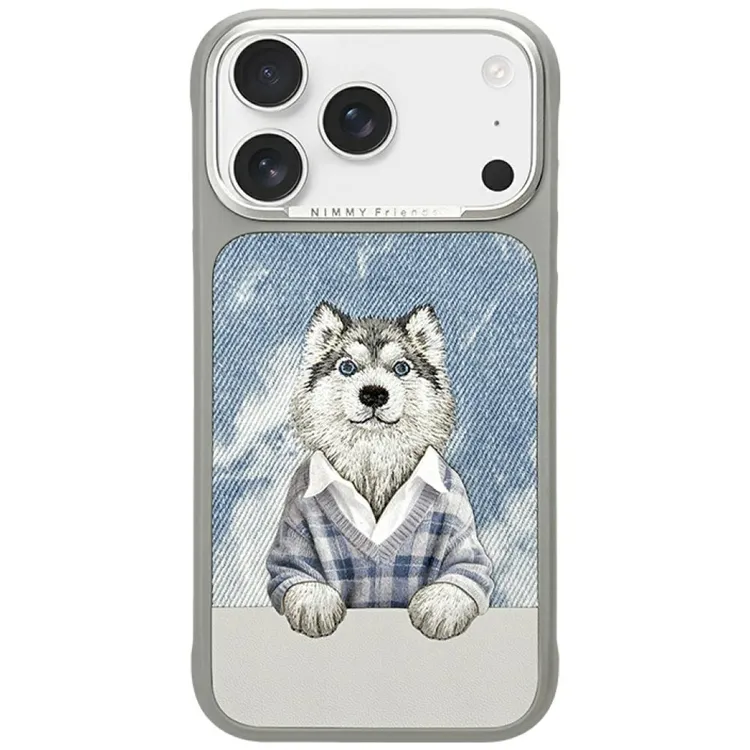 Nimmy Mobilskal För iPhone 17 Pro MagSafe Gentle Pets Series Dog – Grå