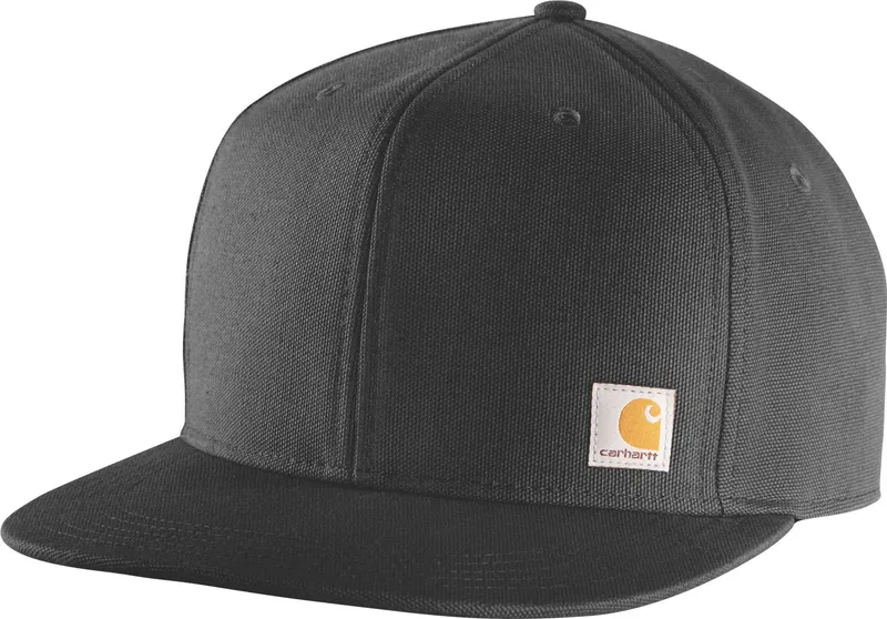 Carhartt Men’s Firm Duck Flat Brim Cap Black