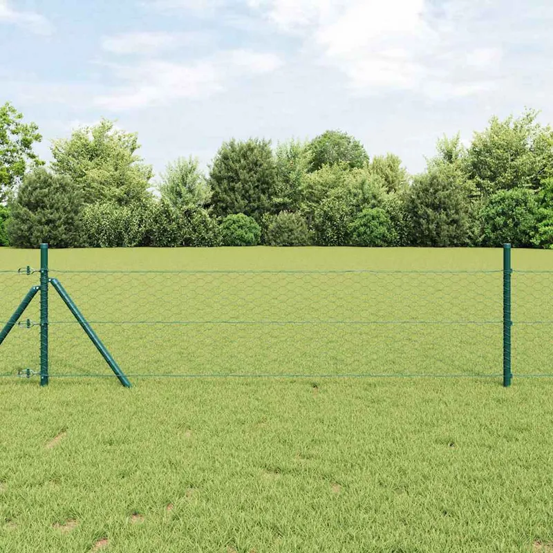 vidaXL Hexagonstängsel 0,8 x 100 m PVC Grön (#4399)