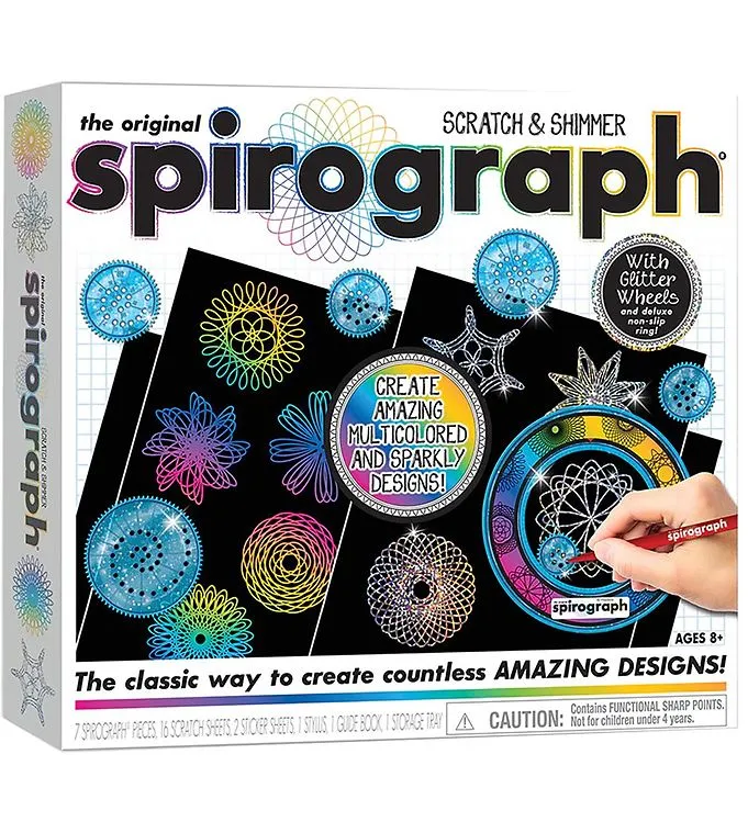 Spirograph Teckningsset - 28 Delar - Scratch & Shimmer