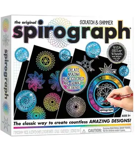 Spirograph Teckningsset - 28 Delar - Scratch & Shimmer