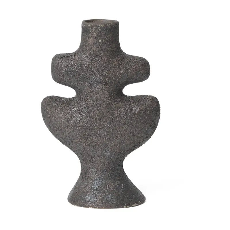 Ferm Living, Yara Candle Holder – Small – Rustic Iron