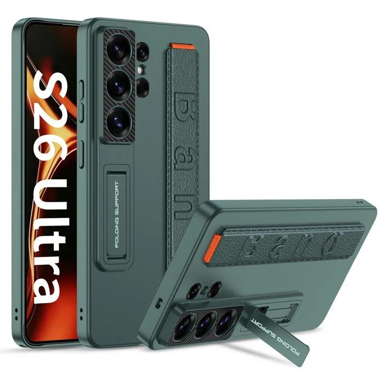 GKK Mobilskal för Samsung Galaxy S26 Ultra PC + TPU Kickstand – Grön