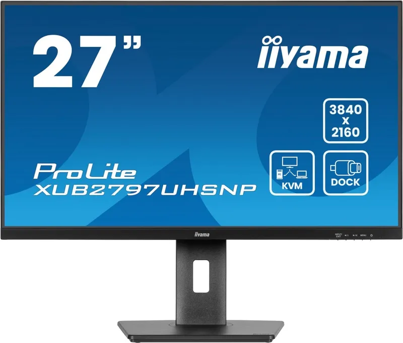 27″ iiyama ProLite XUB2797UHSNP-B1 - 3840×2160 - 60Hz - IPS - 96W USB-C - KVM switch