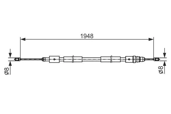 Handbromsvajer BOSCH 1 987 482 541