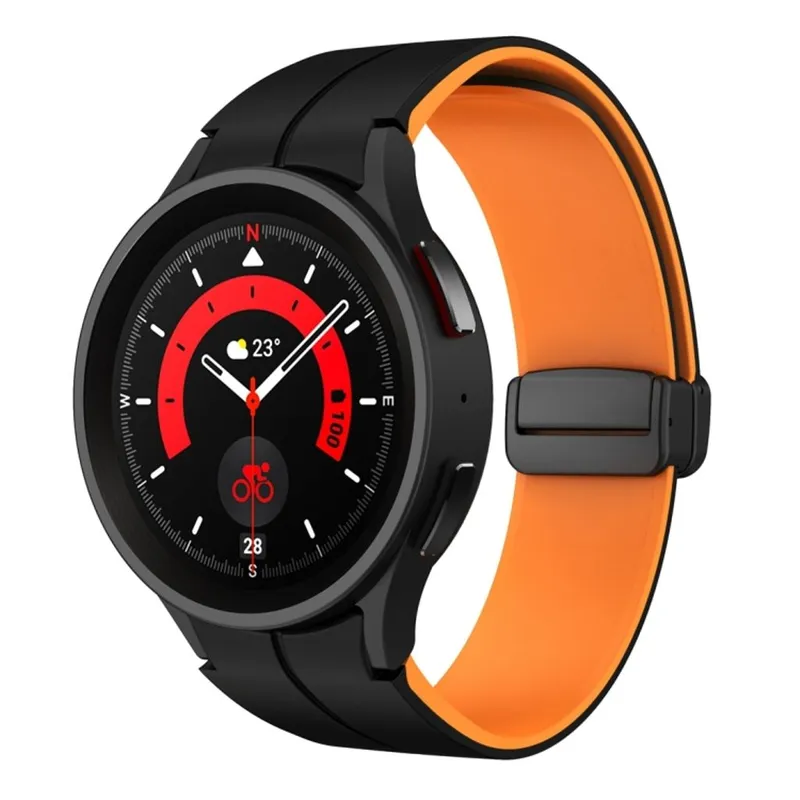Samsung Galaxy Watch 6, 6 Classic Klockarmband – Svart/Orange