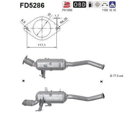 Partikelfilter (DPF) AS FD5286