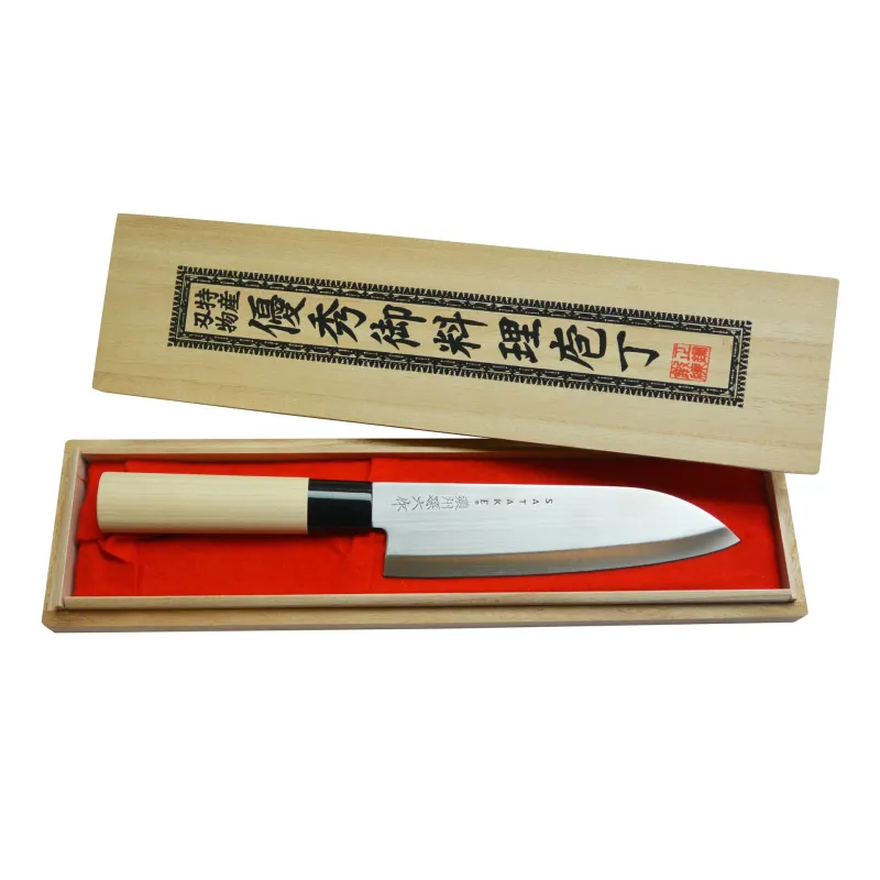 Satake Santokukniv i Balsabox Magnoliahandtag 17 cm