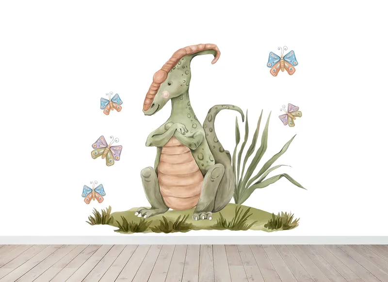 Väggdekal - Parasaurolophus dinosaurie