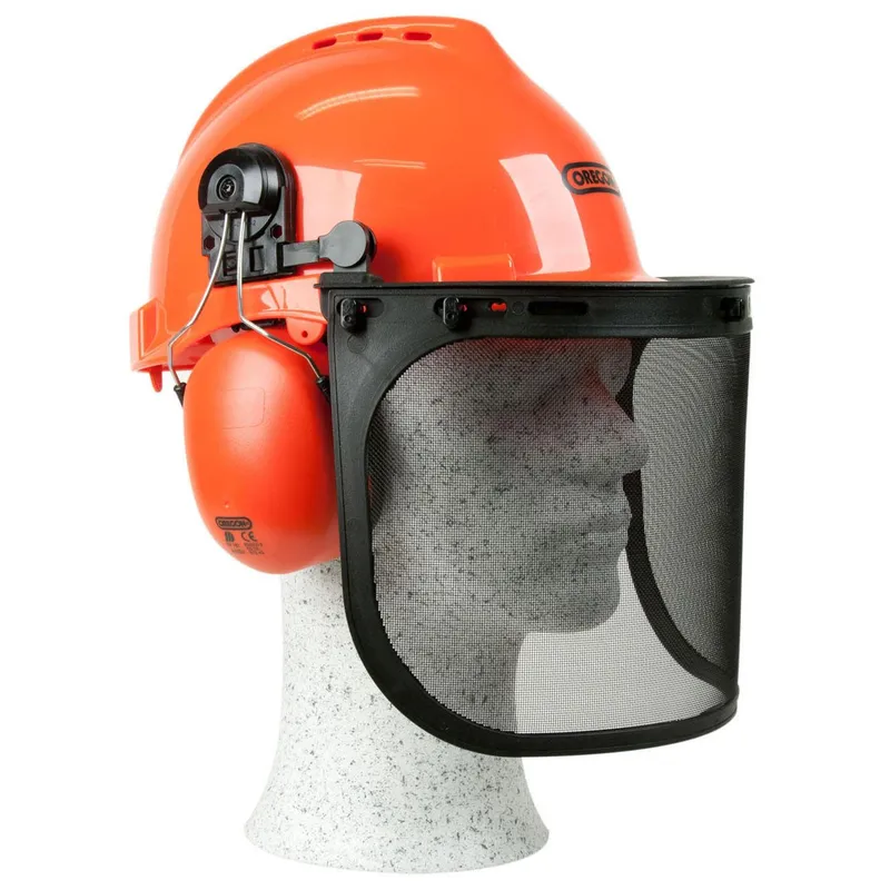AL-KO Oregon Safety Helmet with Earmuffs and Visor