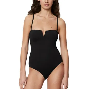 Marc O Polo Bandeau Swimsuit Svart X-Large Dam