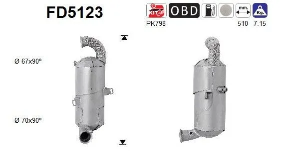 Partikelfilter (DPF) AS FD5123