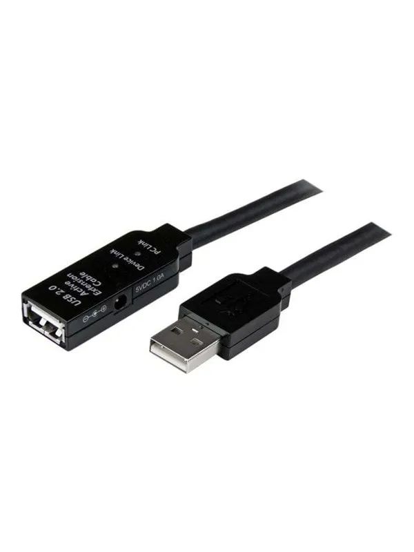 Startech 5m Usb 2.0 Active Extension Cable 5m Usb-a Usb-a Svart