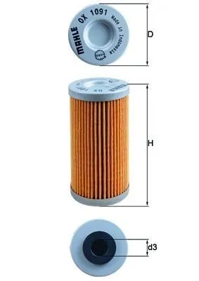 Oljefilter MAHLE OX 1091