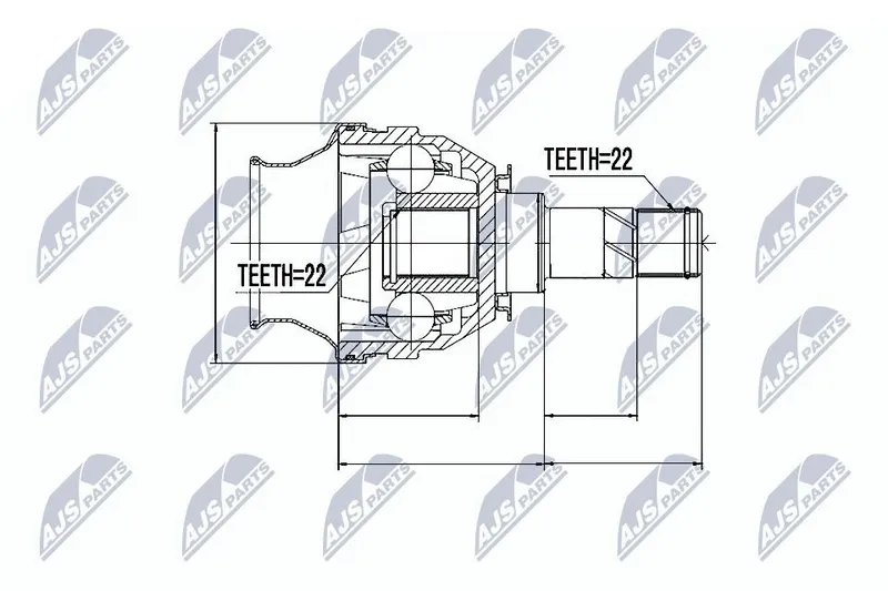 NTY NPW-PL-026 Ledsats, drivaxel
