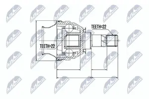 NTY NPW-PL-026 Ledsats, drivaxel