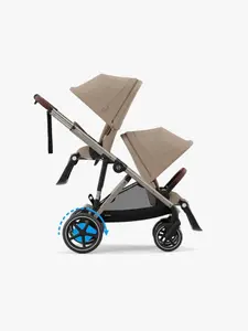 Cybex e-Gazelle S Syskonvagn inkl. Liggdel, Almond Beige/ Taupe