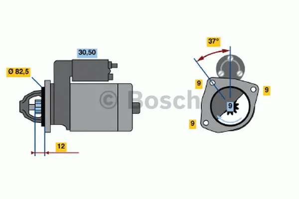 Startmotor BOSCH 0 986 017 790