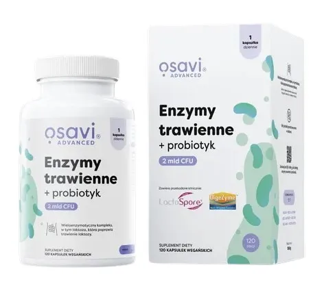 Osavi – Digestiva Enzymer + Probiotika, 120 kapslar
