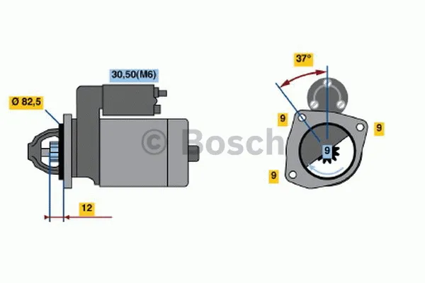 Startmotor BOSCH 0 986 018 450