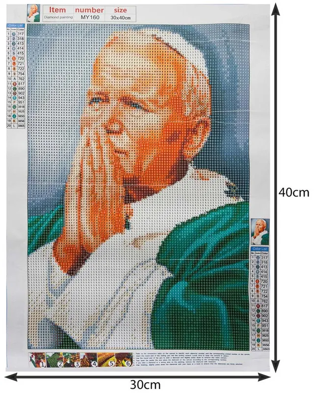 5D DIY Mosaic Diamond Painting – Påven