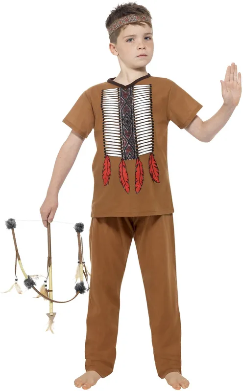 Indianpojke Maskeraddräkt Barn M