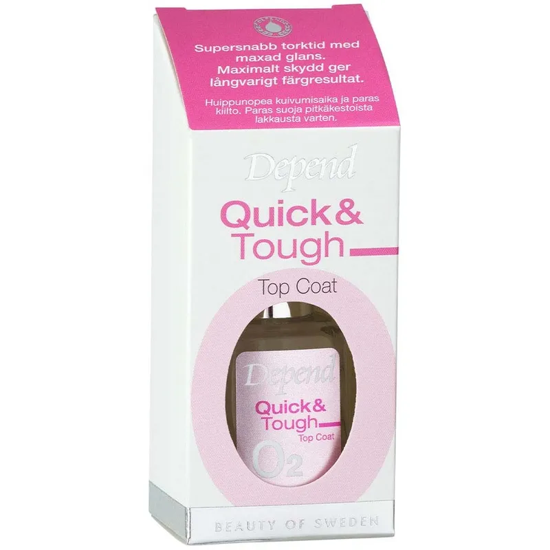 Depend O2 Nail Care Quick & Tough Topcoat 11 ml