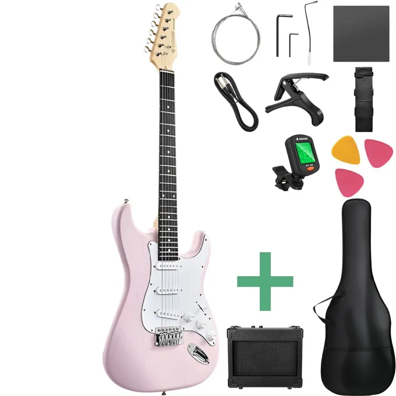 Donner DST-80 elgitarr paket shell pink