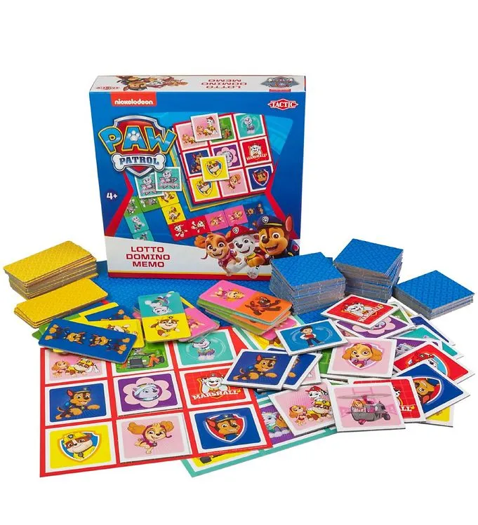 Paw Patrol 3-i-1 Lotto, Domino, Memo – Paw Patrol – Leksaksaffären