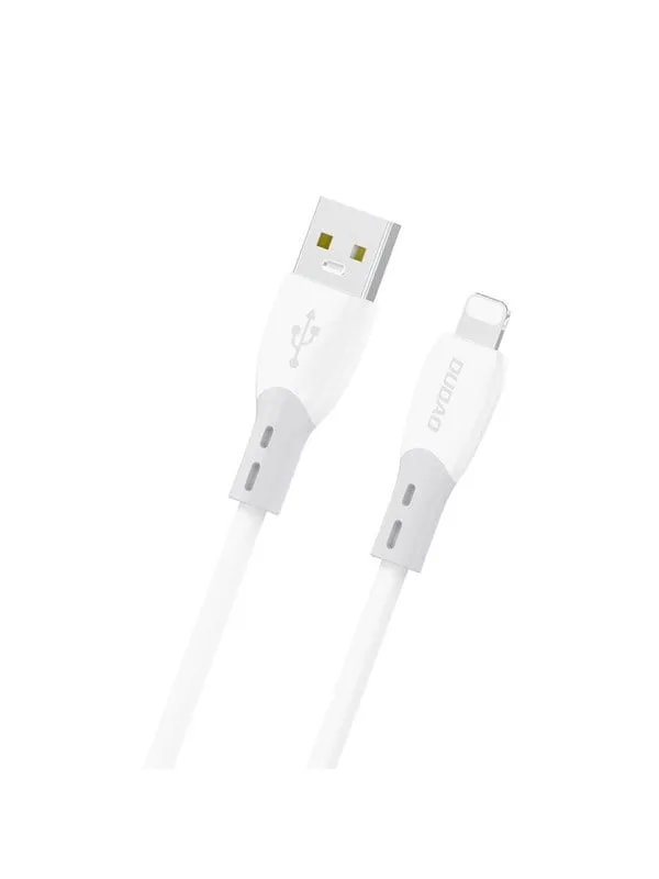 Dudao L25SL 30W USB-A - Lightning Cable with Soft Silicone Braid 1m - White