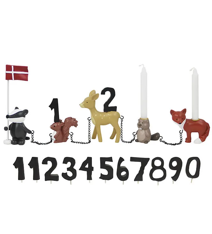 Kids by Friis Födelsedagståg - Skogsdjur m. 11 Tal